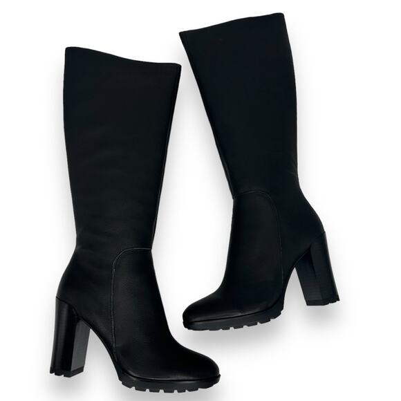 Kenneth Cole New York Shoes - NEW Kenneth Cole New York Justin 2.0 Lug Sole Tall Boots in Black Size 10 NWOT